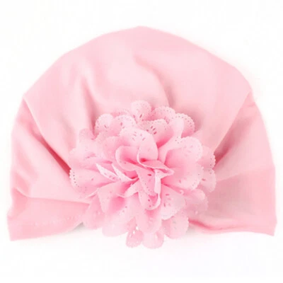 Recién Nacido Bebé Niña Niño Nudo Flor Turbante Gorra Envoltura para la Cabeza Gorro Sombrero Linda Diadema Foto 1 de 4