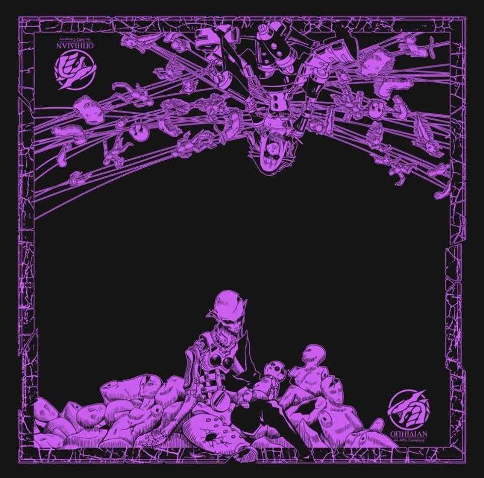 2 Player Cloth TCG Playmat Shaddoll Construct Dark Necrofear Black and Purple - Imagem 1 de 1