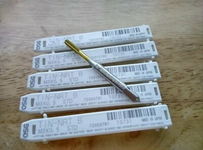 OSG M3x0.5 TiN coated roll tap - TiN-NRT-B M3x0.5 QTY:5pcs - Image 1 of 4