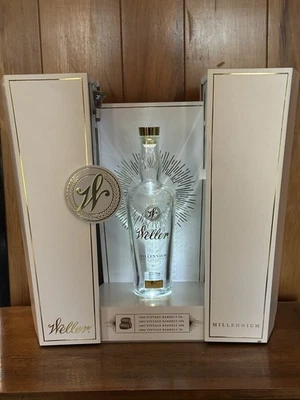 Weller Millennium bourbon Bottle, Case, Bag, Scroll, Glass top, Box, unrinsed - Image 1 of 4