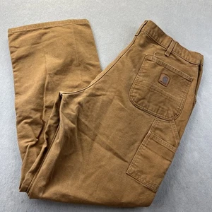 Pantalone Carhartt uomo 36x34 marrone B11-BRN vestibilità ampia abbigliamento da lavoro utility tela cotone - Foto 1 di 15