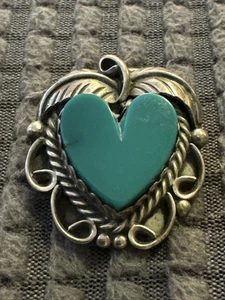 Vintage Sterling Brooch/Pendant-Heart-Signed FNE - Picture 1 of 3