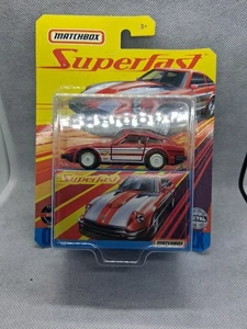 Matchbox Superfast ‘82 DATSUN 280 ZX Open Doors Rubber Tires Red & White Stripes - Picture 1 of 4