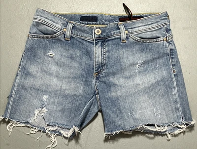 AG Adriano Goldschmied Womens Size 27 Cut-Off Ex-Boyfriend Jean Denim Shorts - Image 1 of 4