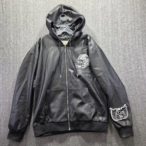 Green Bay Packers Jacke Herren XL Kunstleder NFL Football Jeff Hamilton Kapuze - Bild 1 von 12