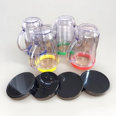 Magic Bullet Blender Cups Mugs With Color Lip Rings 4 Lids Replacement Parts - Image 1 of 4