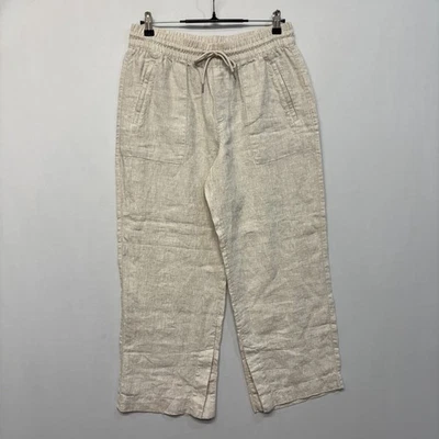 Athleta Retreat Linen High Rise Wide Leg Pants MP Medium Petite SP24 D055 -20 - Image 1 of 4