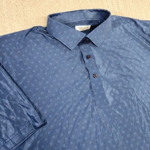 Collars And Co Shirt Men 2XL Dress Collar Polo Featherweight Geometric Stretch - Picture 1 of 10