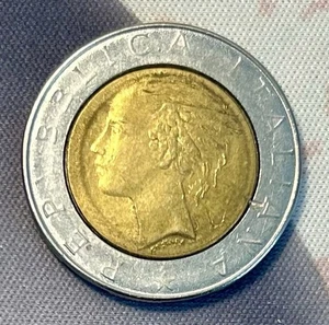 Münze Italien 500 Lira 1985 Bi-Metall - Bild 1 von 2