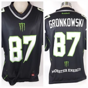 Monster Energy Drink Rob Gronkowski 87 Football Jersey Size 2XL Riddell - Picture 1 of 7