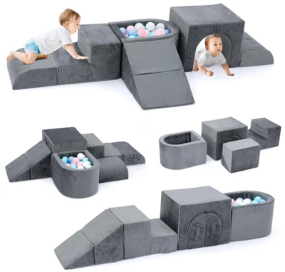 Set de 6 bloques de espuma con túnel y piscina para bebés de 1 a 3 años Foto 1 de 4