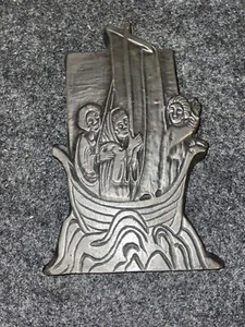 Wild Goose Studio Ireland St Cuthbert's Boat Wall Plaque 6.5"H - Picture 1 of 2