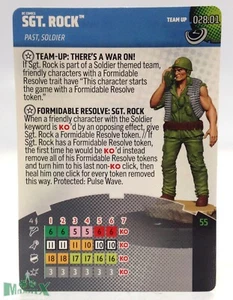 Heroclix Masters of Time Set Sgt. Tarjeta de equipo Rock #028.01! - Imagen 1 de 1