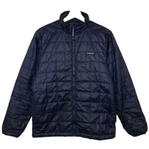 Patagonia Jacket Kids XL Nano Puff Brick Quilt Primaloft Insulated Navy Blue - Picture 1 of 8