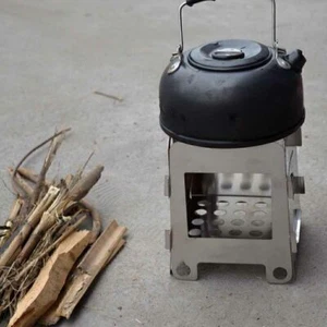 Mini Campingkocher Holzofen Spirituskocher Holzvergaser Kocher Notkocher Neu - Bild 1 von 11
