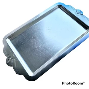 Kensington Aluminum Works Vintage Art Deco Serving Tray 18x10.5x1” Metal Tray - Picture 1 of 6