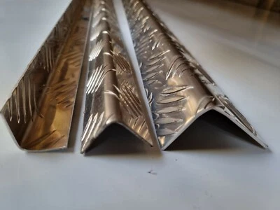 Aluminium Tread Plate Chequer Angle Corner Step Cover Anti Slip Edge Many Sizes - Image 1 of 4