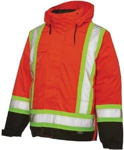 Work King Safety Men's Hi Vis Safety Parka, Flor, 5XL - Picture 1 of 1