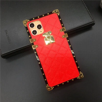 For iPhone 11 12 13 14 7 8 XS Eye Trunk Case Luxury Leather Shockproof TPU Cover - Image 1 of 4