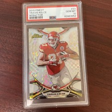 2015 Topps Finest Travis Kelce X-Fractor Refracto KC Chiefs PSA 10 Gem Mint #23