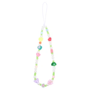 Contrast Color Beaded Lanyard Miss Phone Charm Wrist Strap Hanging - Zdjęcie 1 z 12