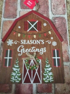 Merry Christmas Barn 12” sign Glittery Farmhouse Christmas - Picture 1 of 4