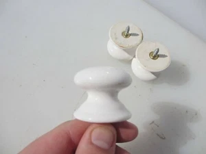 Ceramic Drawer Handles Knobs Cupboard Pulls Cabinet Old Retro - Modern x3 - Picture 1 of 9