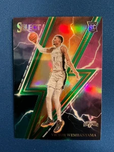 2023-24 Panini Select Victor Wembanyama Thunder Lane Green Prizm RC - Picture 1 of 2