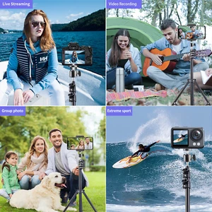 Trípode ajustable 160 cm + mesa + soporte para teléfono + Bluetooth, adecuado para tomar fotos - Imagen 1 de 6