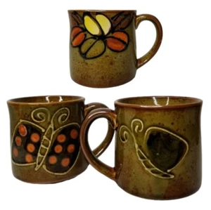 Vintage Otagiri Japan Butterfly Stoneware Mugs Coffee Tea/Cup 12 oz - Picture 1 of 14