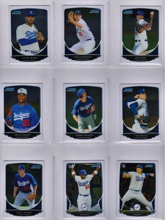 Los Angeles Dodgers 2013 Bowman Chrome 9-card "MINI" BB Team Set  Corey Seager - Image 1 of 1