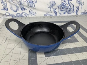 Le Creuset France #15 Blue Cast Iron Balti Casserole Pot (D3) - Picture 1 of 10