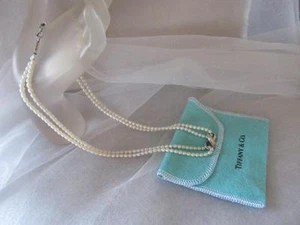 Tiffany & Co. Collar de plata de ley Double Stranded Pearl Infinity - Imagen 1 de 8