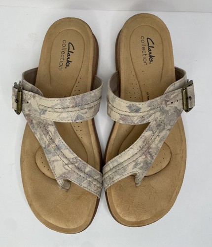 Sandali Clarks Collection 7 5 D Brynn Madi sabbia interesse punta slip on larghi