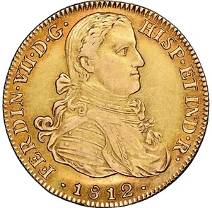 Mexico - 1812MO JJ - Ferdinand VII - 8 Escudos - NGC AU50 - GORGEOUS COLOR! - Picture 1 of 4