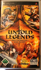 Untold Legends: Brotherhood (2005) Sony PSP (PSPDisc, caja, manual) clásico en caja - Imagen 1 de 2