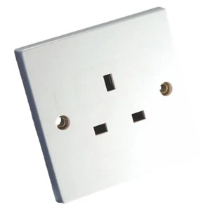 MS HD Power MS-9297 Single UK Wall Socket - Silver - Picture 1 of 2