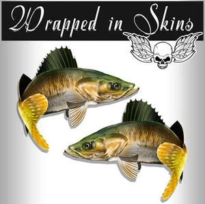 Walleye Fish Stickers Tackle Box RV Decals Boat Stickers AFP-0108 - Picture 1 of 1