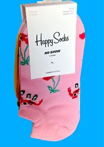 HAPPY SOCKS 3 Pack No Show in Cherry Mattes Women’s US 5.5-9.5 NWT
