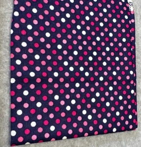 Polka Dot Cotton Fat Quarter Fabric 18"x22" Navy Pink & White Dots By Camelot Fa - Picture 1 of 4