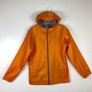 Columbia Windbreaker Rain Jacket Youth Size 14-16 Orange  - Picture 1 of 7