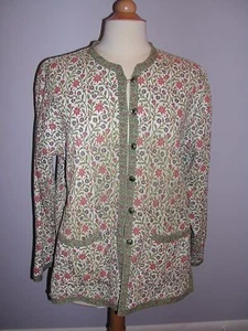 Women Reversible Jacket, Size Large, Green,Blue,Beige, 100%cotton, Button down - Picture 1 of 5