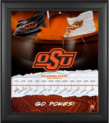 Oklahoma State Cowboys Framed 15"x 17" 2022 Gameday Schedule Collage Cover