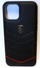 Ferrari iPhone 12 Pro Max Black Hardcase Off Track Quilted Leather FEHQUHCP12LBK