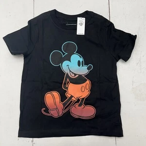 Old Navy Black Disney Mickey Mouse Graphic T-Shirt Short Sleeve Kids Size XS (5) - Picture 1 of 7
