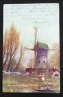 Postcard - GB UK - To Manchester England - Windmill Watermill Mill Boat P70