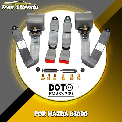   Juego de 2 cinturones de seguridad retráctiles de 3 puntos para Mazda B3000 cabina estándar Foto 1 de 4