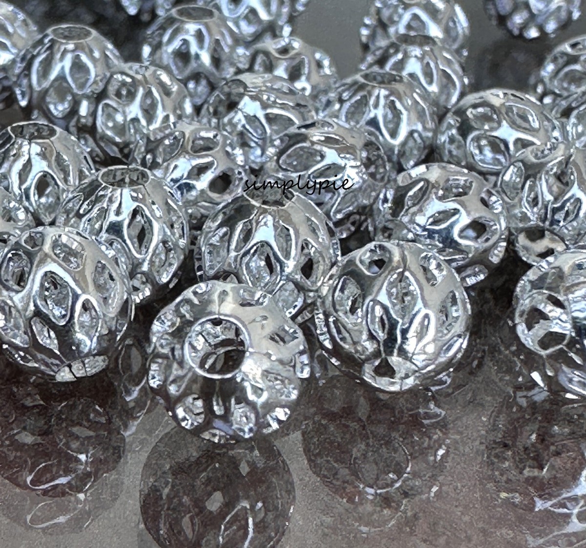 10-Pack 4mm Sterling Silver Corrugated Spacer Beads - 925 Silver, 1.1mm Hole