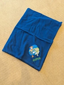 "Joshua" embroidered Toy Story 4' x 6' navy blue fleece blanket Lightyear Woody - Picture 1 of 1