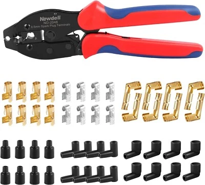 BRANDED Ratchet Spark Plug Wire Crimper Set Newdeli 25Pcs Spark Plug Crimping Tool New